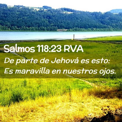 Picture 02 - Salmos 118:23 RVA - De parte de Jehová es esto: Es maravilla en - Bible Verse Picture