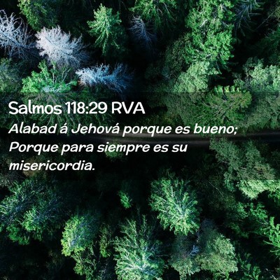 Picture 02 - Salmos 118:29 RVA - Alabad á Jehová porque es bueno; Porque para - Bible Verse Picture