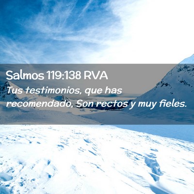 Picture 02 - Salmos 119:138 RVA - Tus testimonios, que has recomendado, Son rectos - Bible Verse Picture