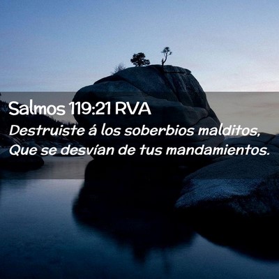Picture 02 - Salmos 119:21 RVA - Destruiste á los soberbios malditos, Que se - Bible Verse Picture