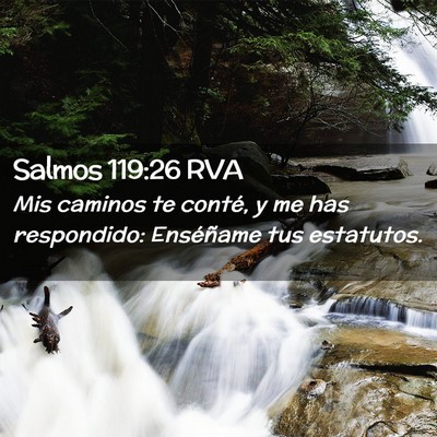 Picture 02 - Salmos 119:26 RVA - Mis caminos te conté, y me has respondido: - Bible Verse Picture