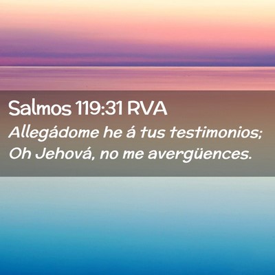 Picture 02 - Salmos 119:31 RVA - Allegádome he á tus testimonios; Oh Jehová, no - Bible Verse Picture