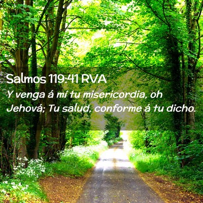 Picture 02 - Salmos 119:41 RVA - Y venga á mí tu misericordia, oh Jehová; Tu - Bible Verse Picture
