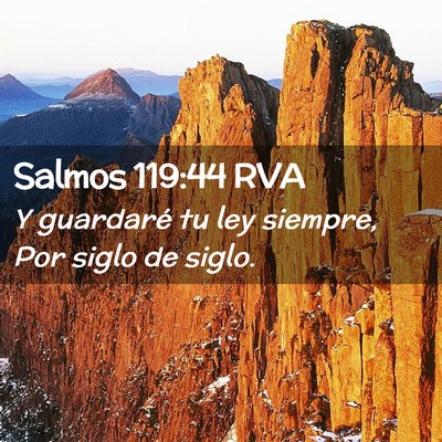 Picture 02 - Salmos 119:44 RVA - Y guardaré tu ley siempre, Por siglo de - Bible Verse Picture