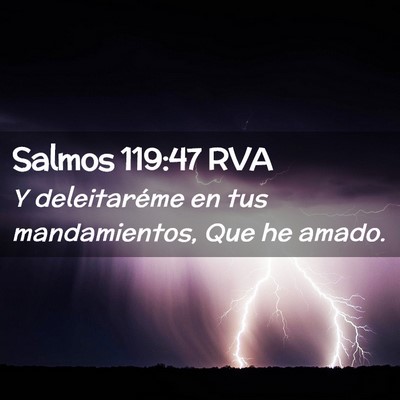 Picture 02 - Salmos 119:47 RVA - Y deleitaréme en tus mandamientos, Que he - Bible Verse Picture