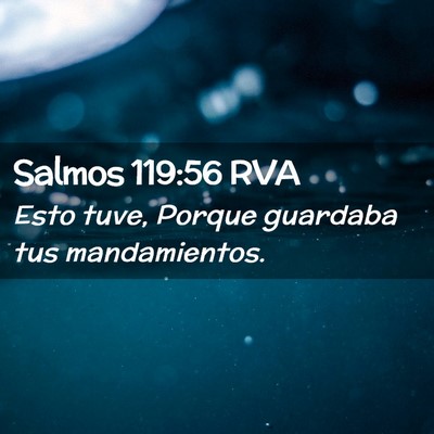Picture 02 - Salmos 119:56 RVA - Esto tuve, Porque guardaba tus - Bible Verse Picture