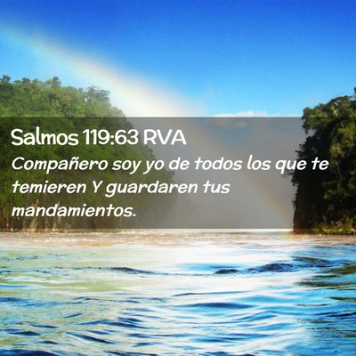 Picture 02 - Salmos 119:63 RVA - Compañero soy yo de todos los que te temieren Y - Bible Verse Picture