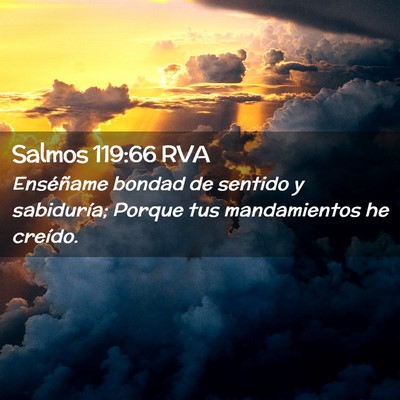 Picture 02 - Salmos 119:66 RVA - Enséñame bondad de sentido y sabiduría; Porque - Bible Verse Picture