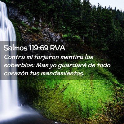 Picture 02 - Salmos 119:69 RVA - Contra mí forjaron mentira los soberbios: Mas yo - Bible Verse Picture