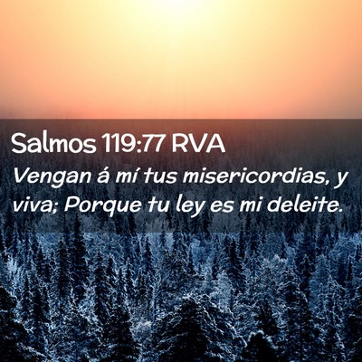 Picture 02 - Salmos 119:77 RVA - Vengan á mí tus misericordias, y viva; Porque - Bible Verse Picture