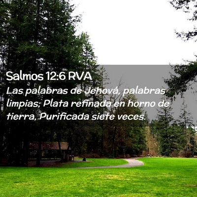 Picture 02 - Salmos 12:6 RVA - Las palabras de Jehová, palabras limpias; Plata - Bible Verse Picture