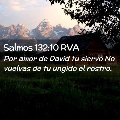 Picture 02 - Salmos 132:10 RVA - Por amor de David tu siervo No vuelvas de tu - Bible Verse Picture
