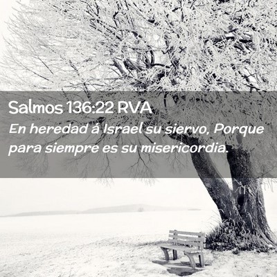 Picture 02 - Salmos 136:22 RVA - En heredad á Israel su siervo, Porque para - Bible Verse Picture