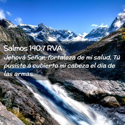Picture 02 - Salmos 140:7 RVA - Jehová Señor, fortaleza de mi salud, Tú - Bible Verse Picture