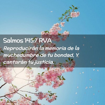 Picture 02 - Salmos 145:7 RVA - Reproducirán la memoria de la muchedumbre de tu - Bible Verse Picture