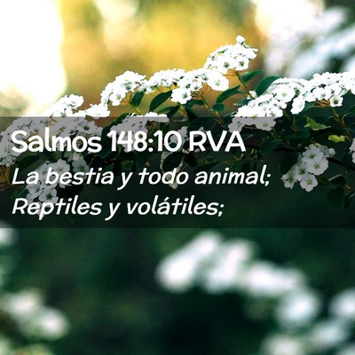Picture 02 - Salmos 148:10 RVA - La bestia y todo animal; Reptiles y - Bible Verse Picture