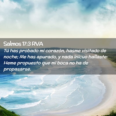 Picture 02 - Salmos 17:3 RVA - Tú has probado mi corazón, hasme visitado de - Bible Verse Picture