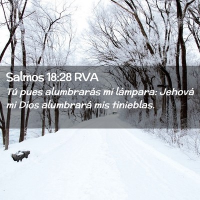 Picture 02 - Salmos 18:28 RVA - Tú pues alumbrarás mi lámpara: Jehová mi Dios - Bible Verse Picture