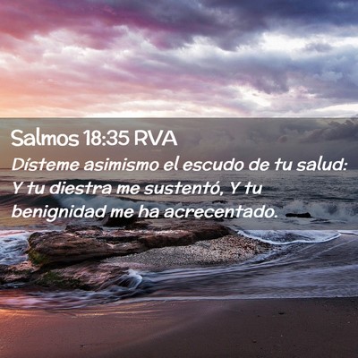 Picture 02 - Salmos 18:35 RVA - Dísteme asimismo el escudo de tu salud: Y tu - Bible Verse Picture