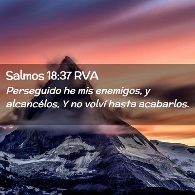 Picture 02 - Salmos 18:37 RVA - Perseguido he mis enemigos, y alcancélos, Y no - Bible Verse Picture