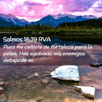 Picture 02 - Salmos 18:39 RVA - Pues me ceñiste de fortaleza para la pelea; Has - Bible Verse Picture