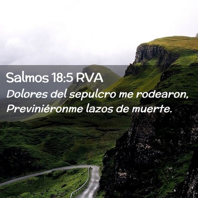 Picture 02 - Salmos 18:5 RVA - Dolores del sepulcro me rodearon, Previniéronme - Bible Verse Picture