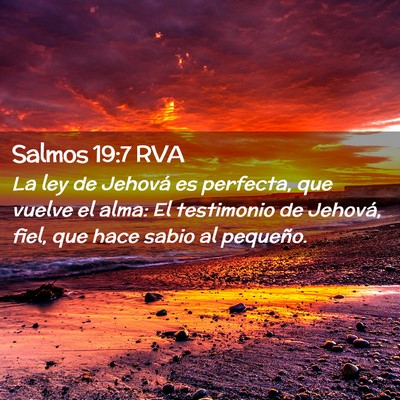 Picture 02 - Salmos 19:7 RVA - La ley de Jehová es perfecta, que vuelve el - Bible Verse Picture