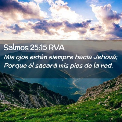 Picture 02 - Salmos 25:15 RVA - Mis ojos están siempre hacia Jehová; Porque él - Bible Verse Picture