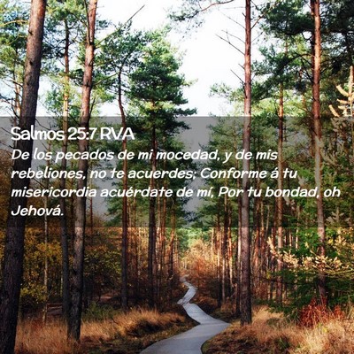 Picture 02 - Salmos 25:7 RVA - De los pecados de mi mocedad, y de mis - Bible Verse Picture
