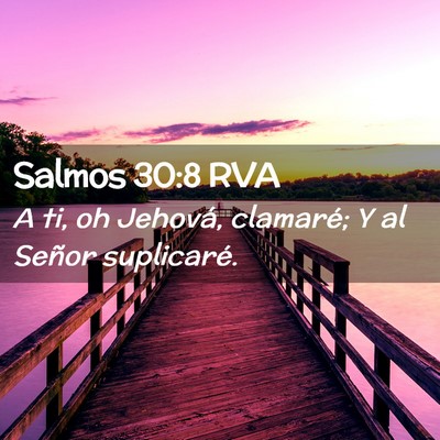 Picture 02 - Salmos 30:8 RVA - A ti, oh Jehová, clamaré; Y al Señor - Bible Verse Picture