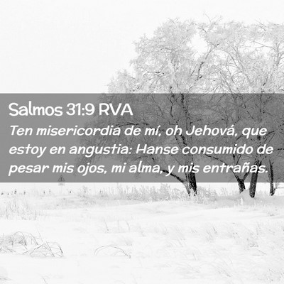 Picture 02 - Salmos 31:9 RVA - Ten misericordia de mí, oh Jehová, que estoy en - Bible Verse Picture