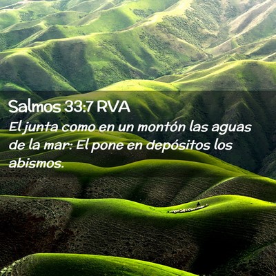 Picture 02 - Salmos 33:7 RVA - El junta como en un montón las aguas de la mar: - Bible Verse Picture