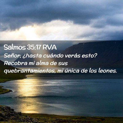 Picture 02 - Salmos 35:17 RVA - Señor, ¿hasta cuándo verás esto? Recobra mi - Bible Verse Picture