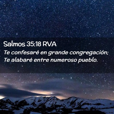 Picture 02 - Salmos 35:18 RVA - Te confesaré en grande congregación; Te - Bible Verse Picture
