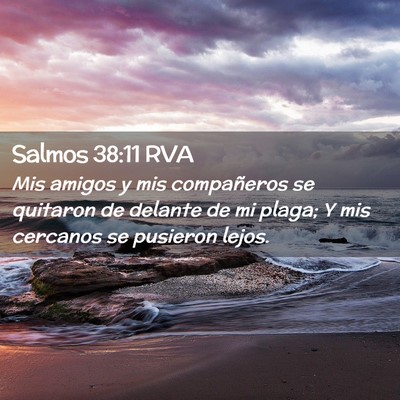 Picture 02 - Salmos 38:11 RVA - Mis amigos y mis compañeros se quitaron de - Bible Verse Picture
