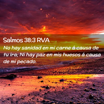 Picture 02 - Salmos 38:3 RVA - No hay sanidad en mi carne á causa de tu ira; Ni - Bible Verse Picture