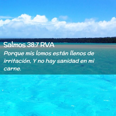 Picture 02 - Salmos 38:7 RVA - Porque mis lomos están llenos de irritación, Y - Bible Verse Picture