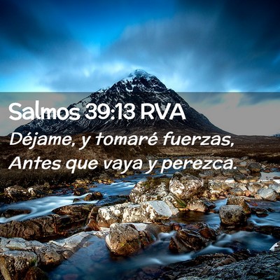 Picture 02 - Salmos 39:13 RVA - Déjame, y tomaré fuerzas, Antes que vaya y - Bible Verse Picture