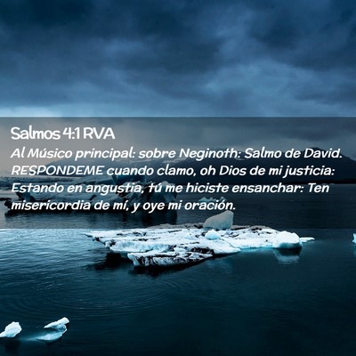 Picture 02 - Salmos 4:1 RVA - Al Músico principal: sobre Neginoth: Salmo de - Bible Verse Picture