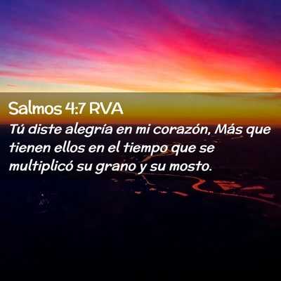 Picture 02 - Salmos 4:7 RVA - Tú diste alegría en mi corazón, Más que - Bible Verse Picture