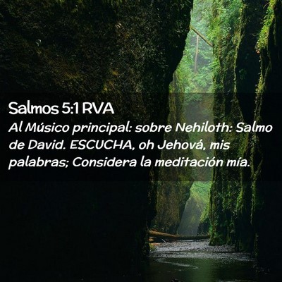 Picture 02 - Salmos 5:1 RVA - Al Músico principal: sobre Nehiloth: Salmo de - Bible Verse Picture