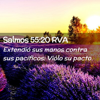 Picture 02 - Salmos 55:20 RVA - Extendió sus manos contra sus pacíficos: Viólo - Bible Verse Picture