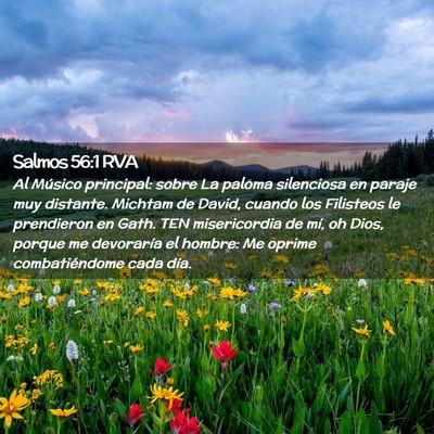 Picture 02 - Salmos 56:1 RVA - Al Músico principal: sobre La paloma silenciosa - Bible Verse Picture