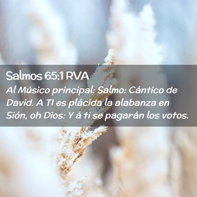 Picture 02 - Salmos 65:1 RVA - Al Músico principal: Salmo: Cántico de David. A - Bible Verse Picture