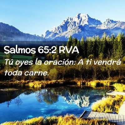 Picture 02 - Salmos 65:2 RVA - Tú oyes la oración: A ti vendrá toda - Bible Verse Picture