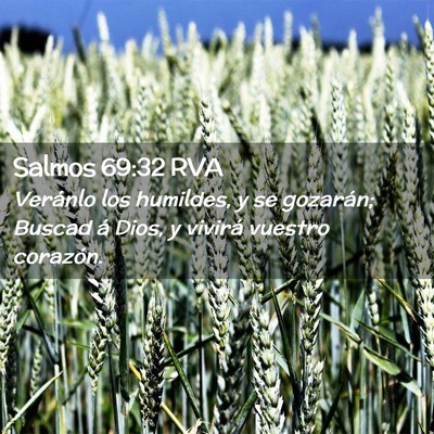 Picture 02 - Salmos 69:32 RVA - Veránlo los humildes, y se gozarán; Buscad á - Bible Verse Picture