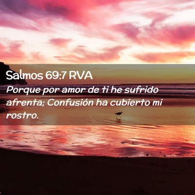 Picture 02 - Salmos 69:7 RVA - Porque por amor de ti he sufrido afrenta; - Bible Verse Picture