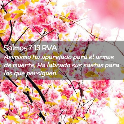 Picture 02 - Salmos 7:13 RVA - Asimismo ha aparejado para él armas de muerte; - Bible Verse Picture