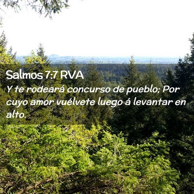 Picture 02 - Salmos 7:7 RVA - Y te rodeará concurso de pueblo; Por cuyo amor - Bible Verse Picture