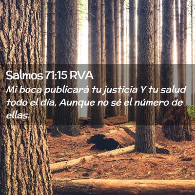 Picture 02 - Salmos 71:15 RVA - Mi boca publicará tu justicia Y tu salud todo el - Bible Verse Picture